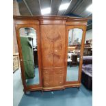 Antique fruitwood and gilt French decoarive Armoire