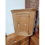 Pine corner cupboard