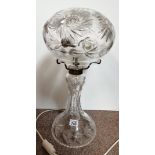 55cm cut glass table lamp