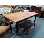 repro. Oak 8 seater dining table (Yorkshire oak interest)