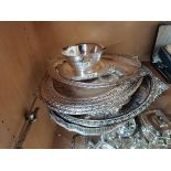 Silver plated trays etc