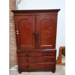 Scrumbled Antique pine Linen Press