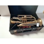 Army buggle and brass trumpet (no name )