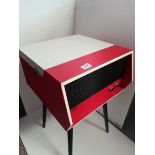 Intempo Record Player (Red) On Legs With Suitcase Type Opening Lid
