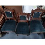 3 x Antique carved chairs