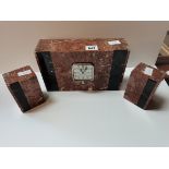 3 piece clock Art Deco garniture set