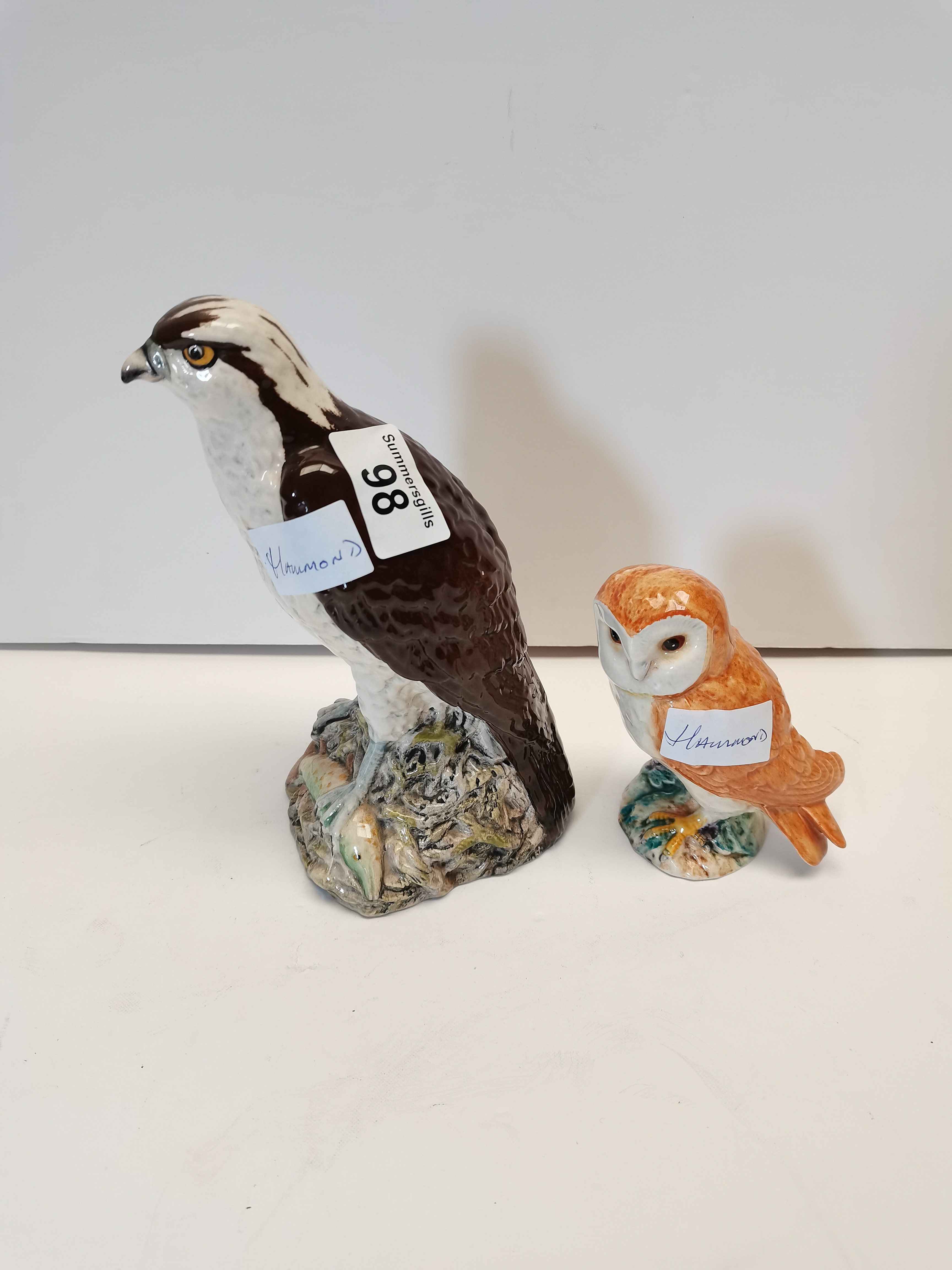 Beswick owl and Beswick osprey 1977