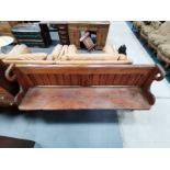 Antique pitch pine pew