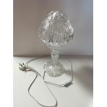 antique cut glass electric lamp 44cm