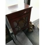 Edwardian inlaid cupboard marked COCO NOIR