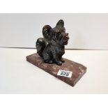 Deco style bronze dog figure