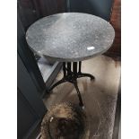 Cast iron and granite pub table