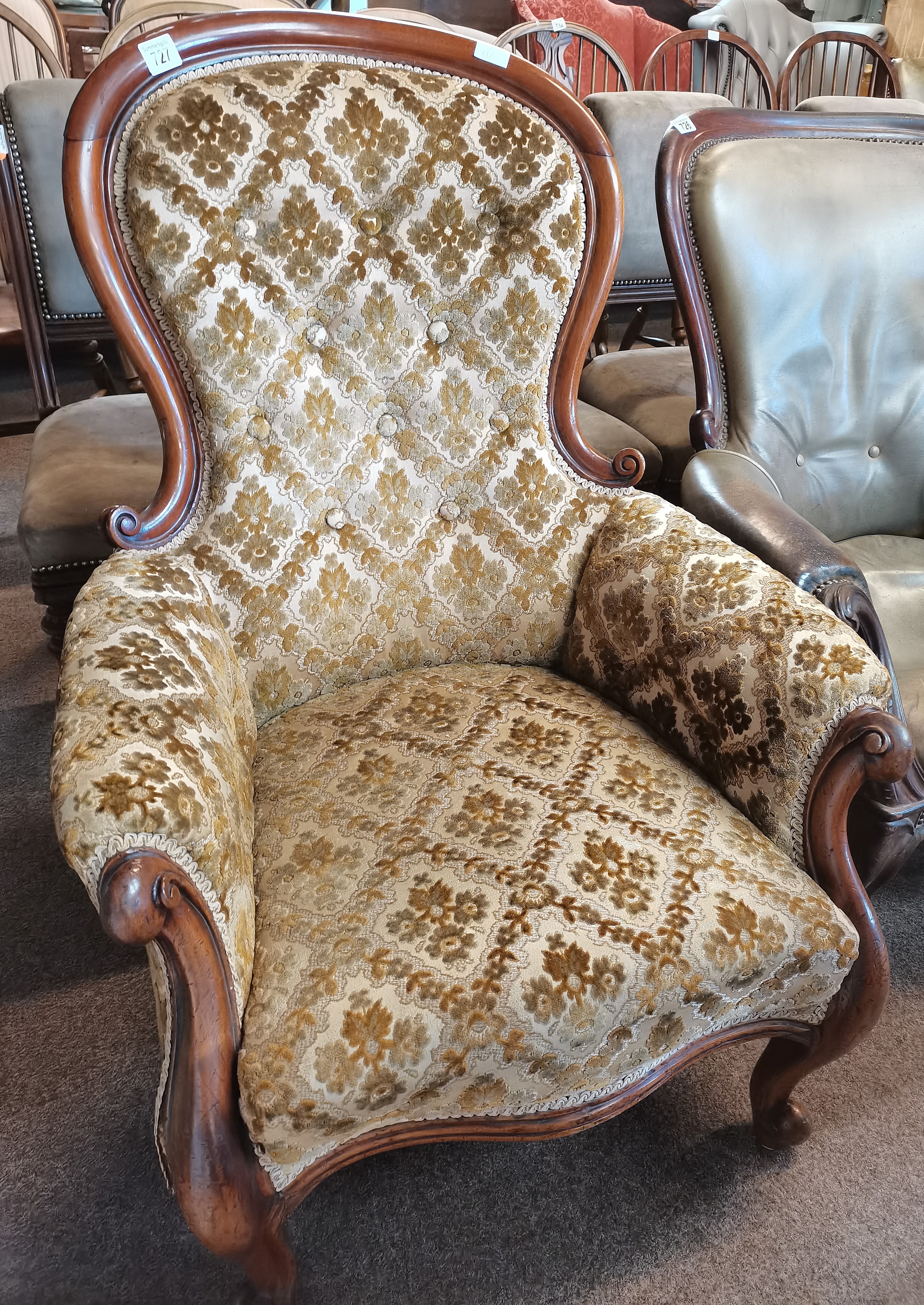 Victorian mahogany gents chair