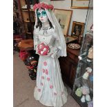 1.5m high statue of a girl carnival figure