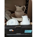 1 box misc white china incl Villeroy & Boch