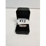 18ct gold and diamond ring with 5 stones totalling over 3ct weight 8g