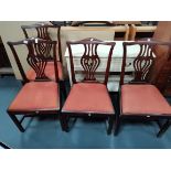 4 x chipendale dining chairs