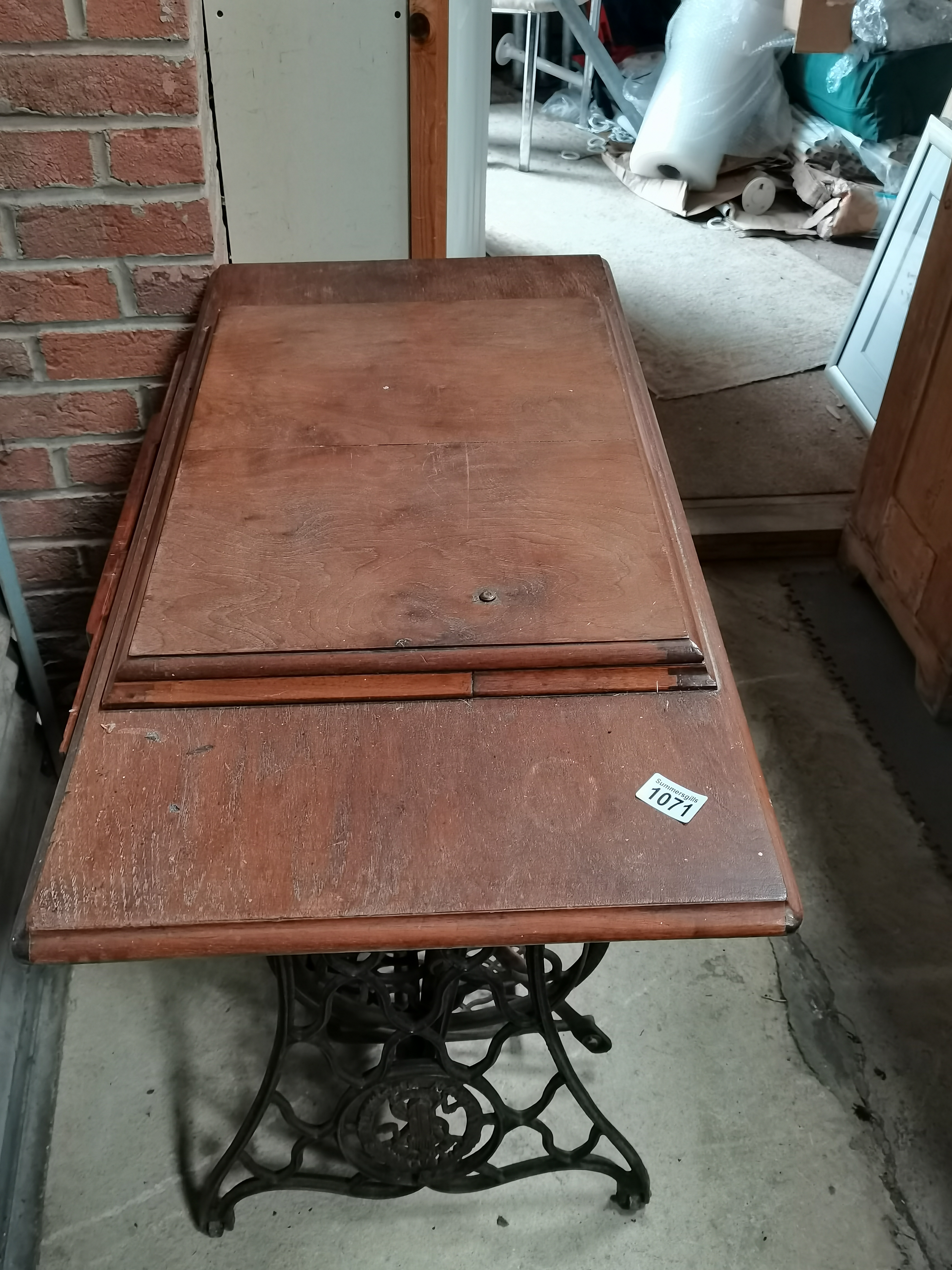 Singer sewing machine on stand