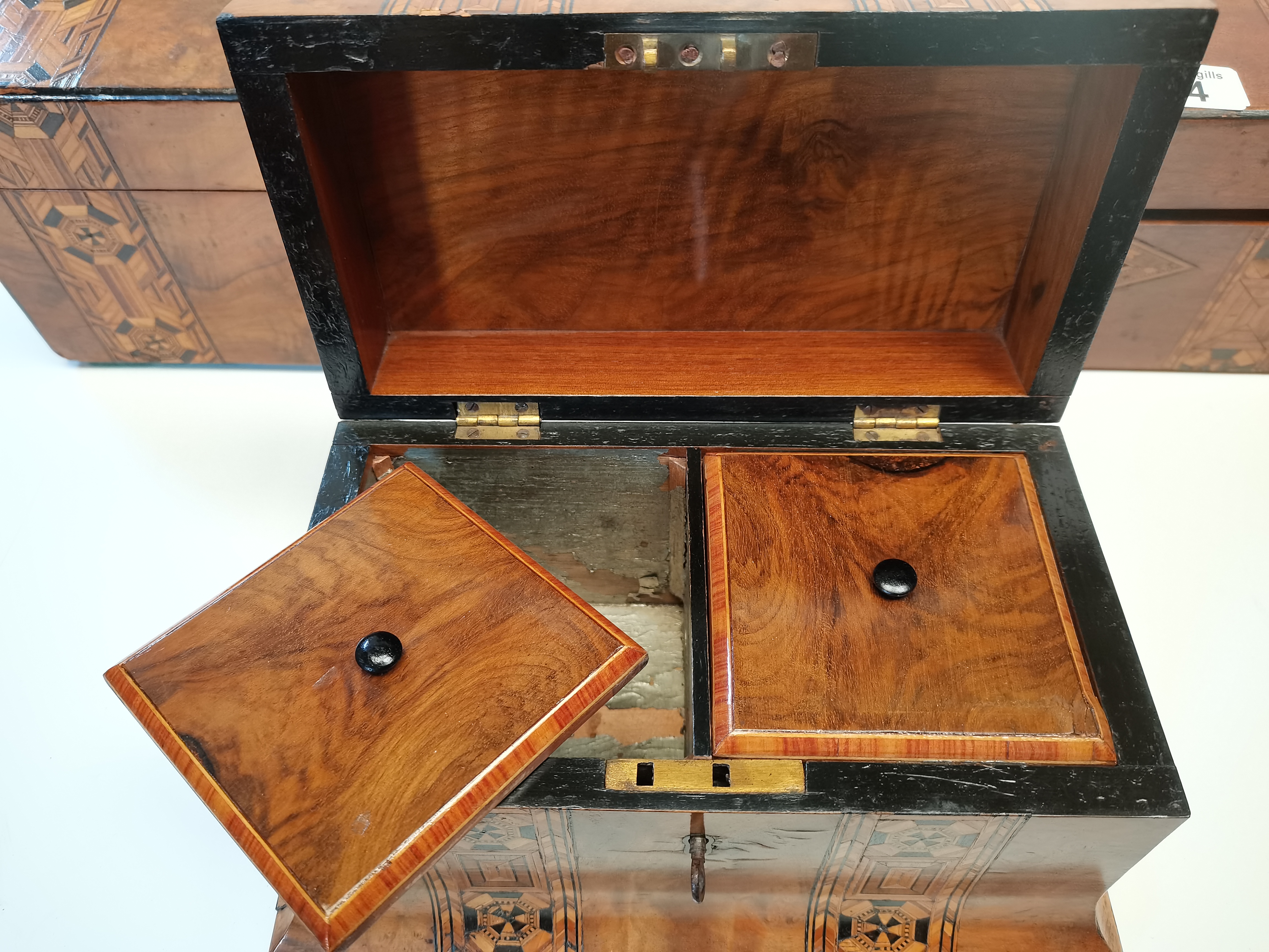 3 inlaid boxes/Tea Caddys - Image 2 of 3