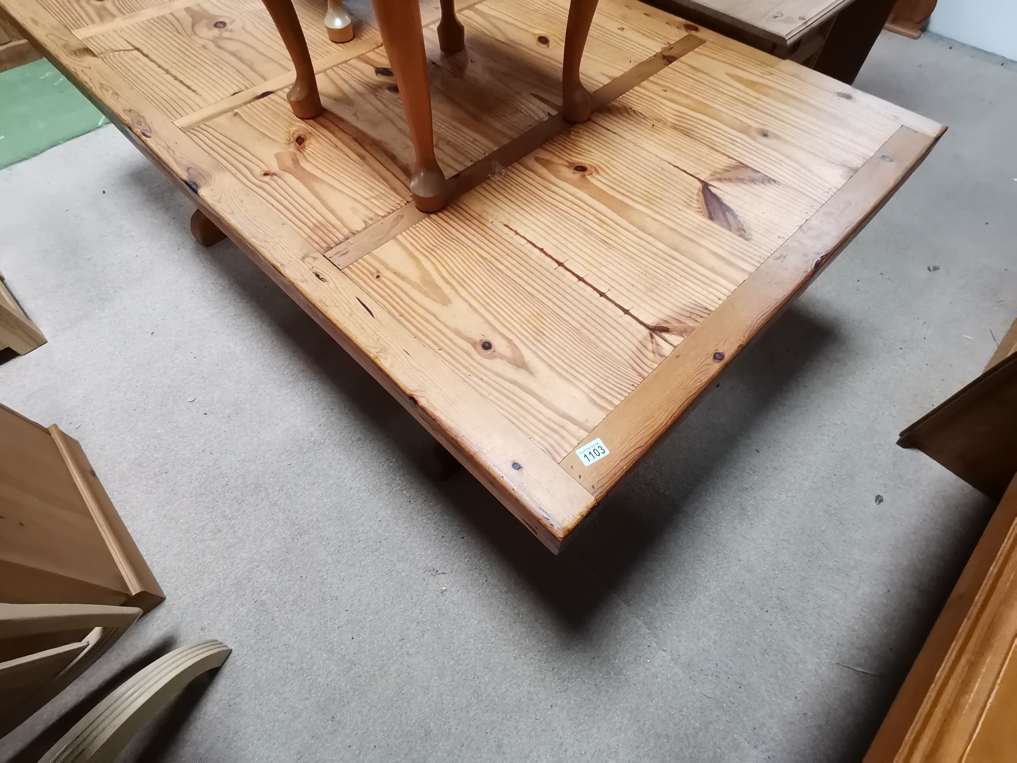 Pine refrectory table - Image 2 of 3