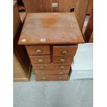 Misc pine incl small chests of drawers and bedside cabinet