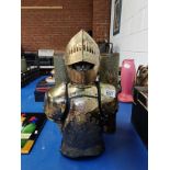 3 Pieces of Trench Art and a Decorative Brass Knight