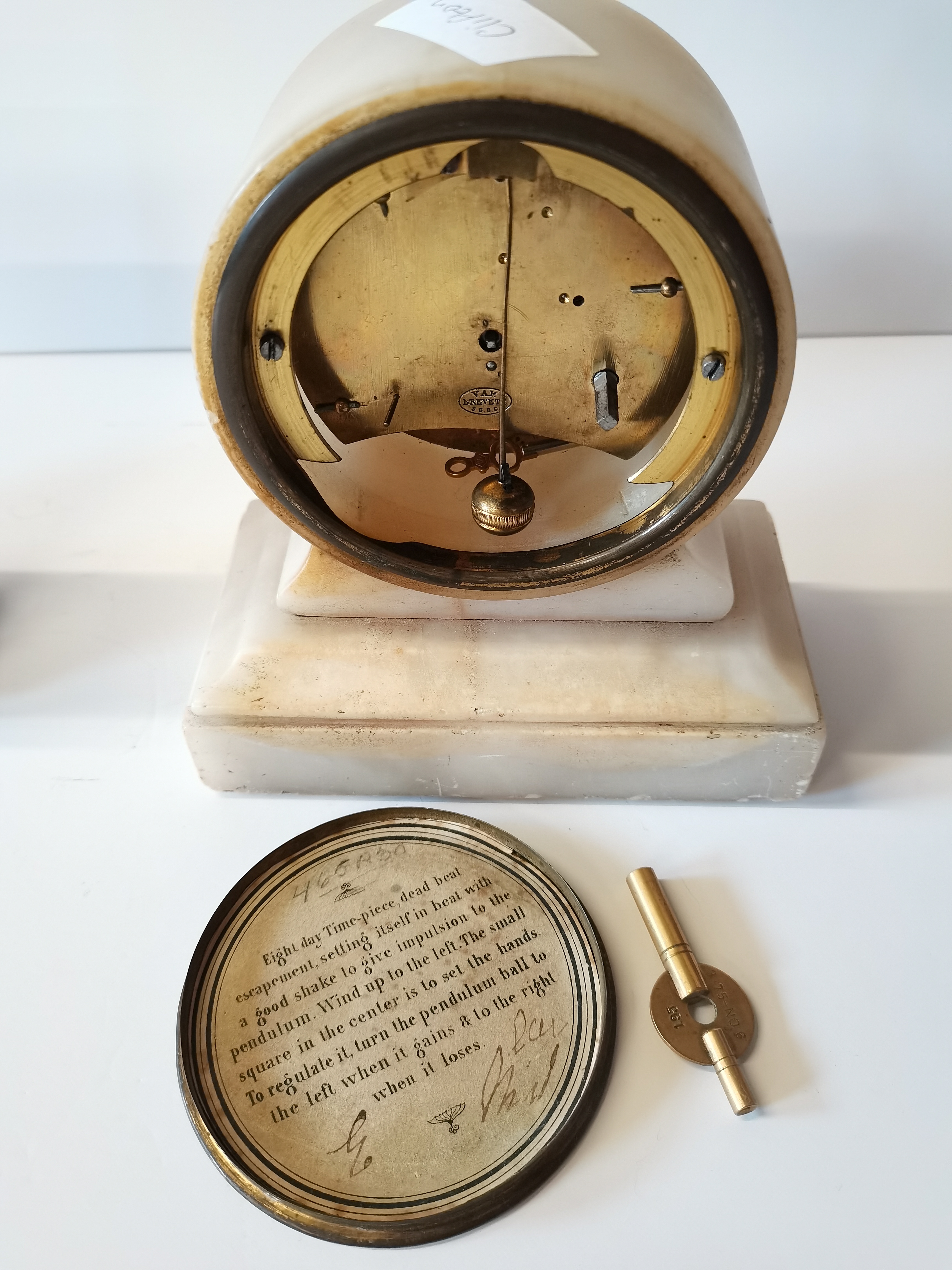 WH May of Nottingham mantle clock and onyx clock - Image 2 of 4