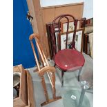 Bentwood chair and towel rail