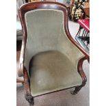 Antique magogant Library chair