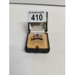 18ct gold Saphire and Diamond Ring