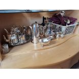 Large collection of plated ware