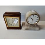 WH May of Nottingham mantle clock and onyx clock