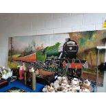 8ft oil painting of THE FLYING SCOTSMAN