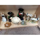 8 Various Pieces Of Porcelain A/F and a Glass Ash Tray