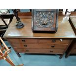 Edwardian inlaid dressing table and chest