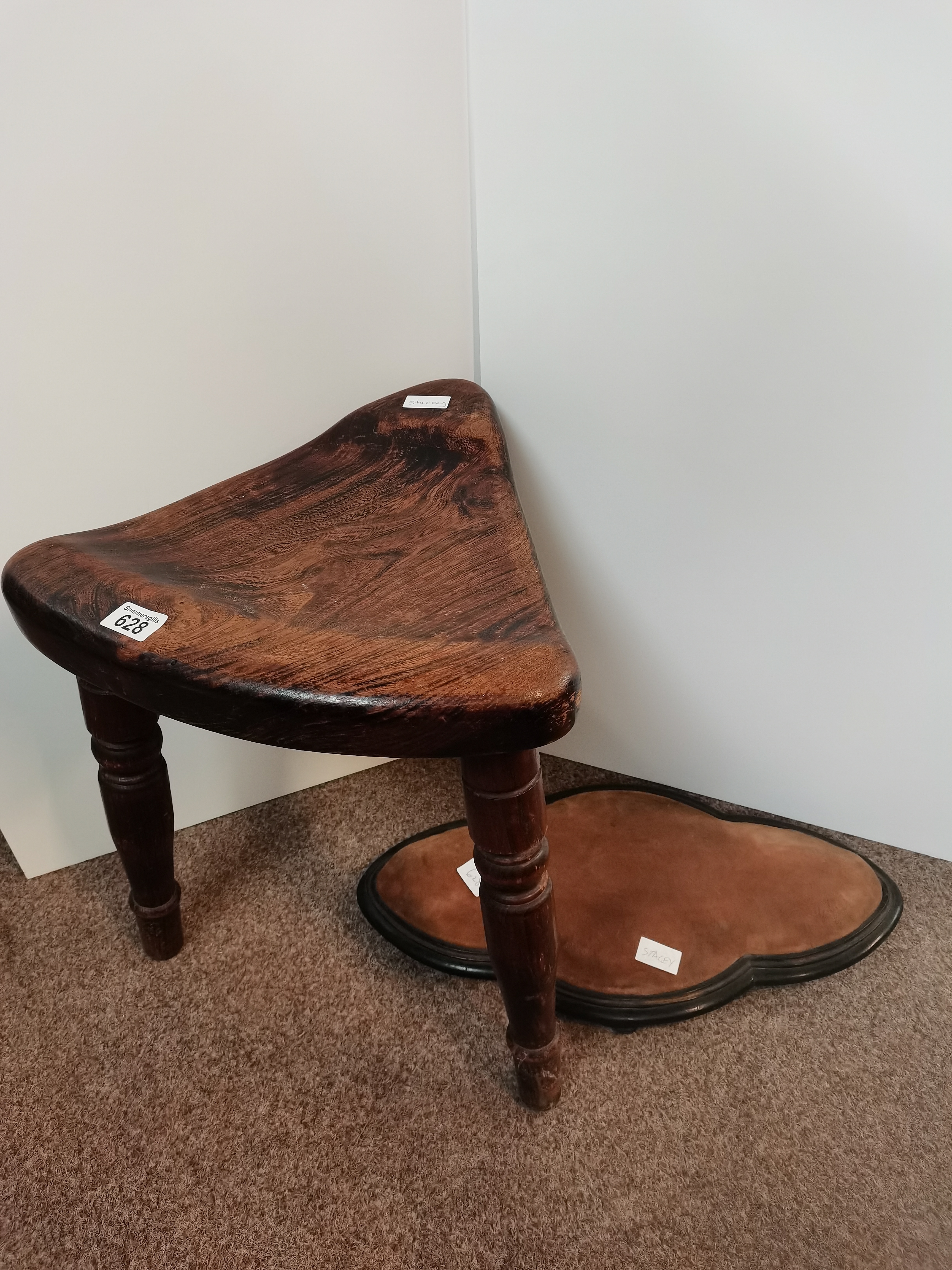 2 x oak stools