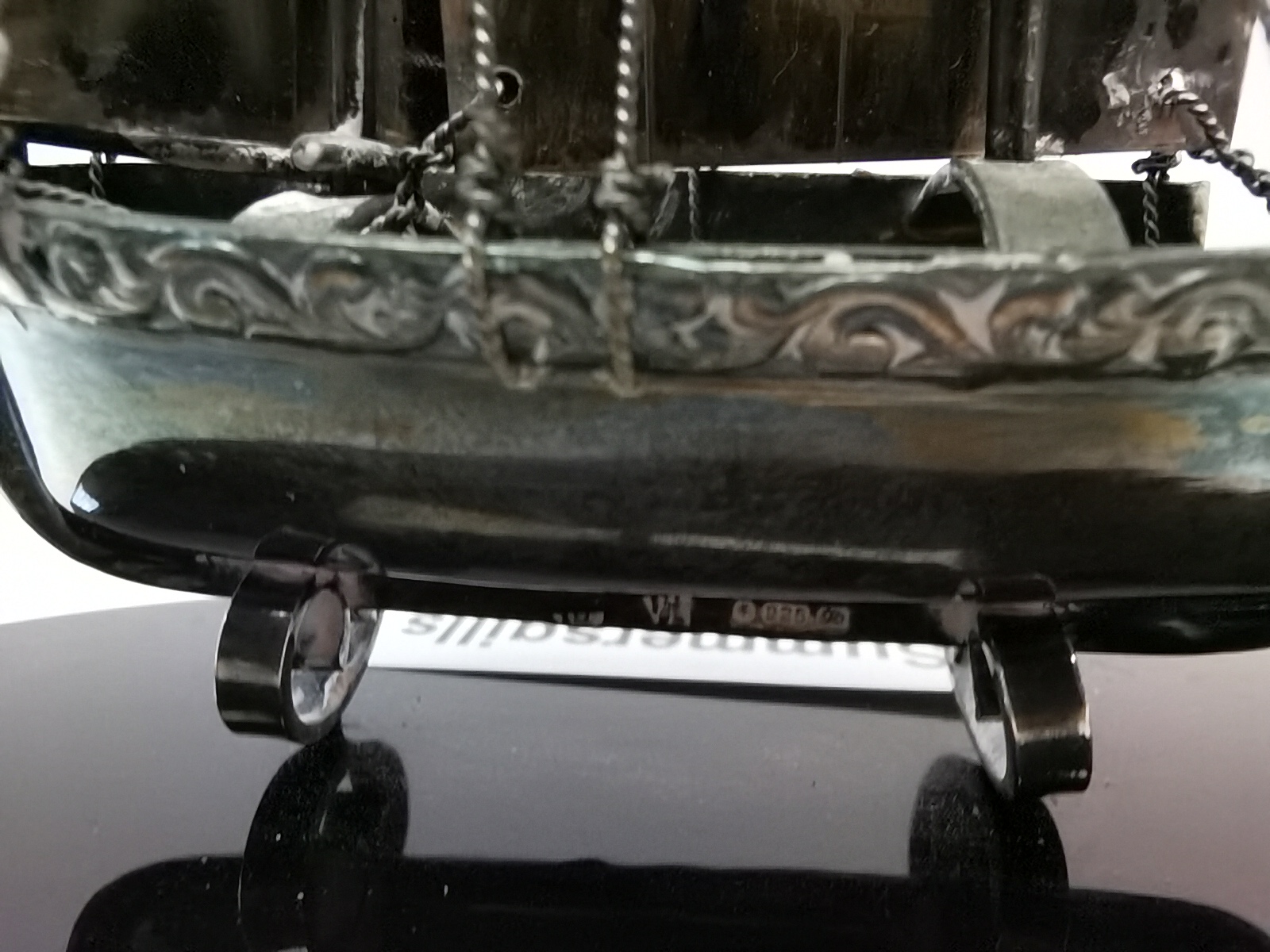 Silver boat - Image 2 of 3