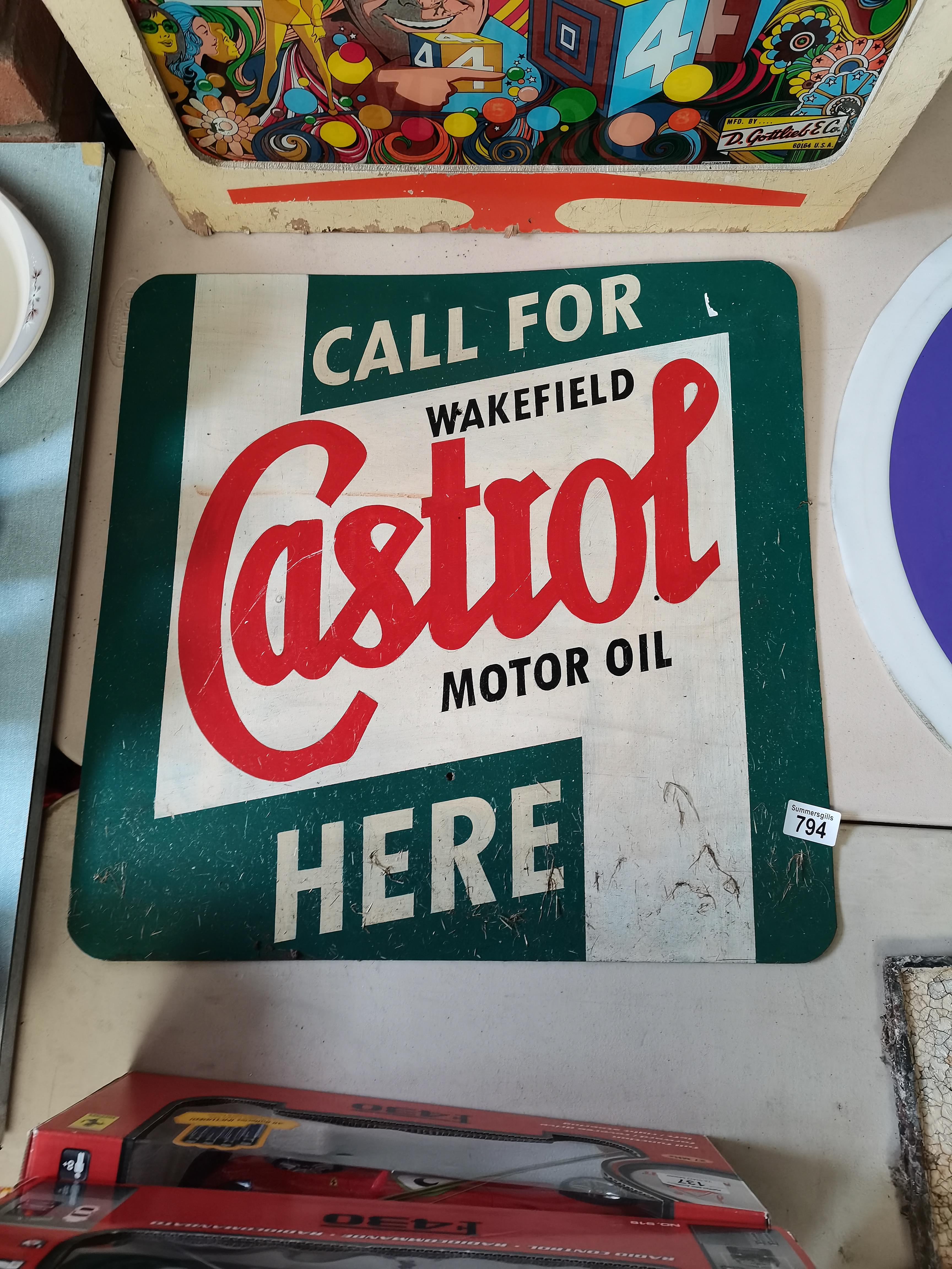 Castrol Motor Oil Enamel Sign - Image 2 of 2