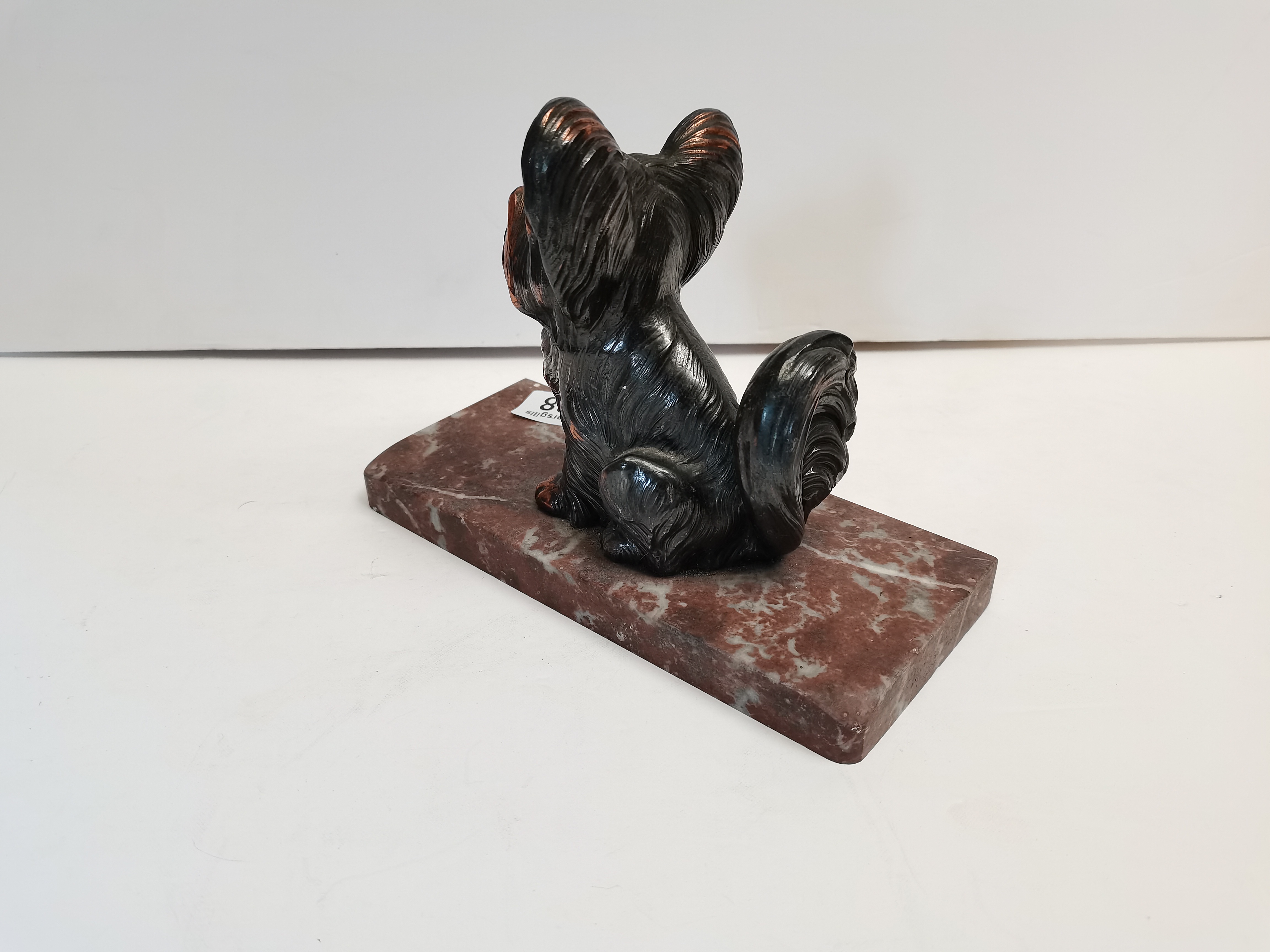 Deco style bronze dog figure - Image 2 of 2