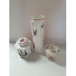 Set of Royal Worcester Oriental Garden x 2 and a royal Crown Derby Posies trinket box
