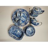 A Large Collection Of Copeland Spode Blue and White Crockery