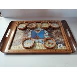 Butterfly tray and coasters