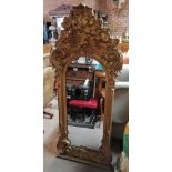 Antique gilt wall mirror 1.7m high