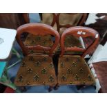 Set of 4 victorian dining chairs