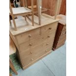 Pine 4 ht chest plus chair and side table
