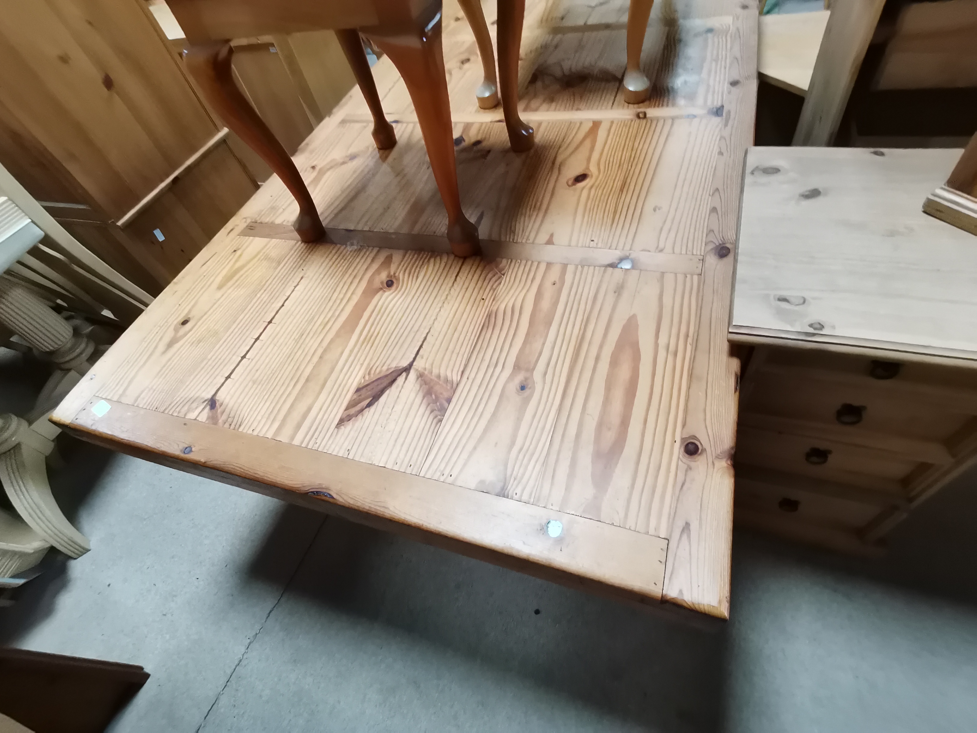 Pine refrectory table - Image 3 of 3