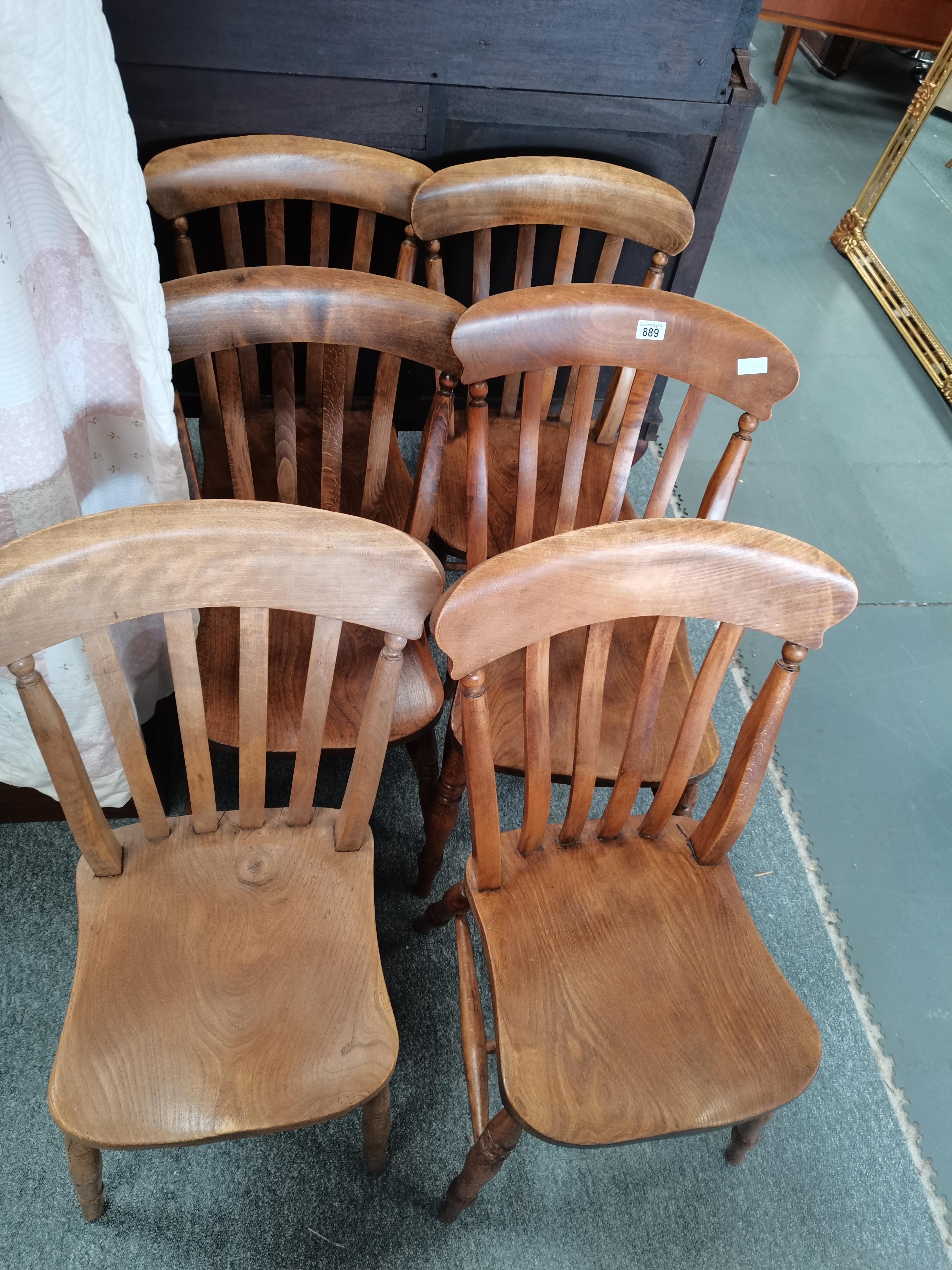 Set of 6 Antique windsor kitchen chairs