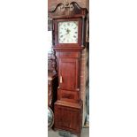 30hr oak and mahogany longcased clock Fisher Birmingham
