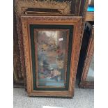 Very Large Ornate Mirror In Gilt Frame With Decoration on the Mirror , Very Large Tapestry in Gilt