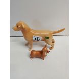 Beswick labrador and corgi